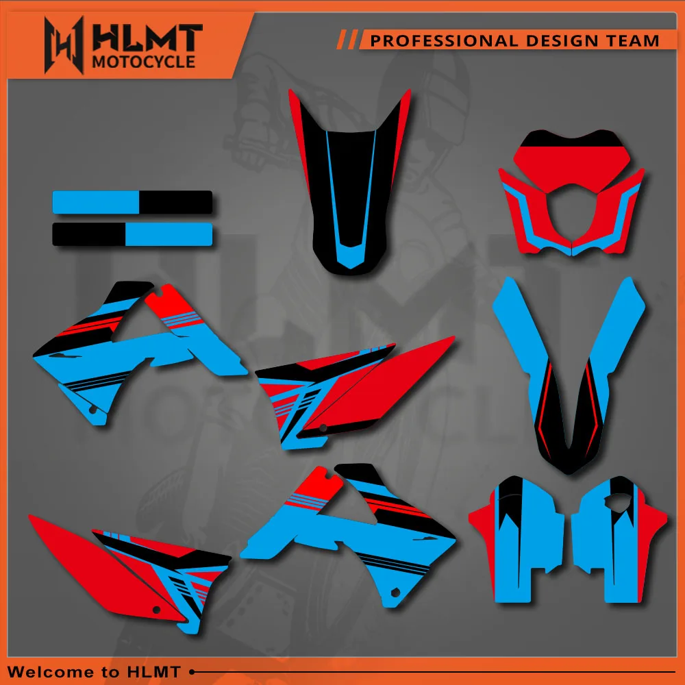 

HLMT Custom Team Graphics Backgrounds Decals Stickers Kit For GASGAS EC2010 2011 creative design new Decals Stickers