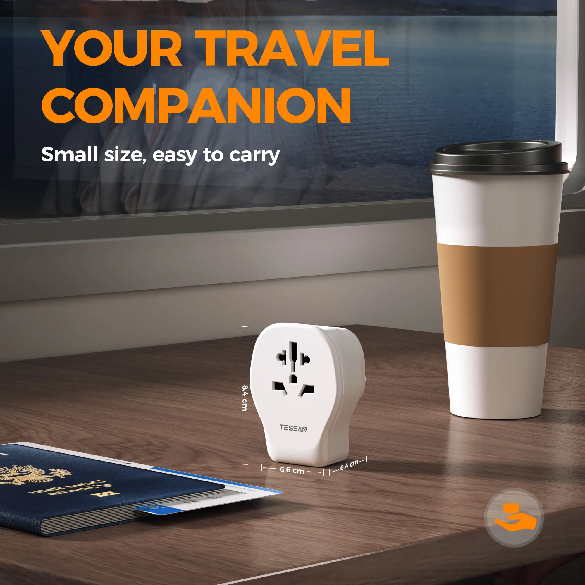 محول السفر الأمريكي من تيسان مع محول قابس حائط USB عالمي AC 3 لمقبس كهربائي من النوع C G B I A L لغرفة فندق السفر