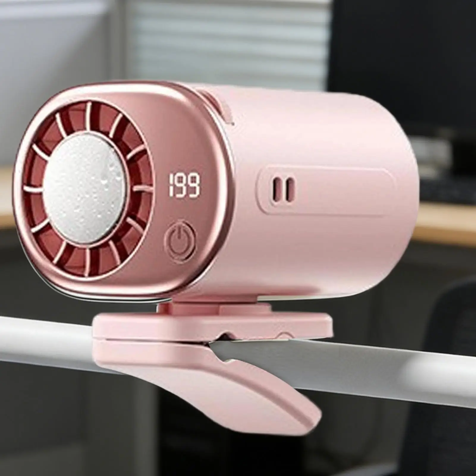 

Personal Fan Clip On Car Clamp LED Rotating 199-Speeds Adjustable Air Conditioner Automotive Rotatable Fan For Truck Sedan RV