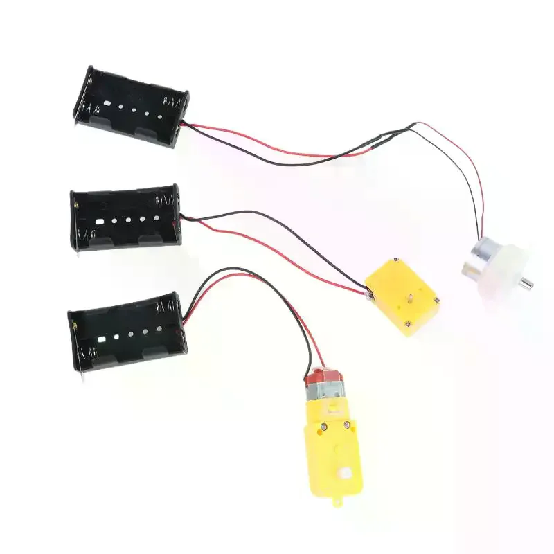 Single 130 Motor Circuit Model Kit 2-Slot Battery Storage Case DIY Tool for Home Electronic Experiment Projects