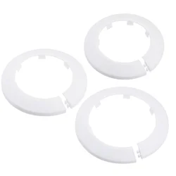 2 Pcs Pipe Collar 63/75/90mm PP Radiator Escutcheon Water Pipe Cover Decoration White Snap On Decorative Plate Kitchen Bathroom