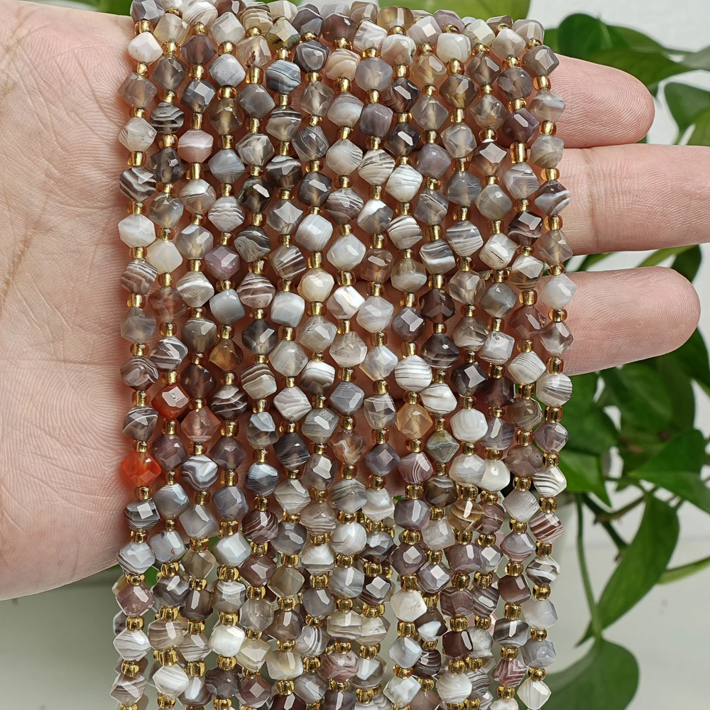 Natural Botswana Agate Loose Stone Beads 6/8MM 15'' Strand Pick Size For Jewelry DIY Bracelets Necklace