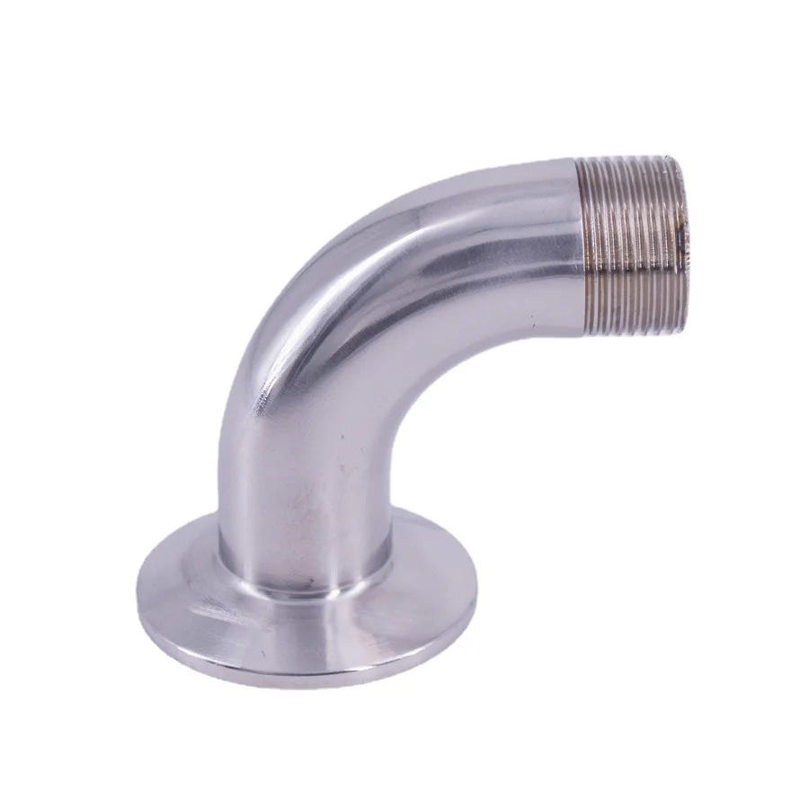 

DN15 1.5" Tri Clamp Turn To 1/2" BSPT Male 90 Degree Elbow SUS 304 Stainless Steel Sanitary Pipe Fitting Home Brew Beer Wine