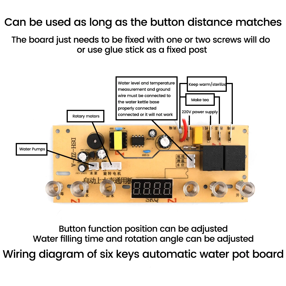 Automatic Upper Water and Electricity Motor Controller Hot Kettle Circuit Board Power Supply Accessories for Tea Bar Machine