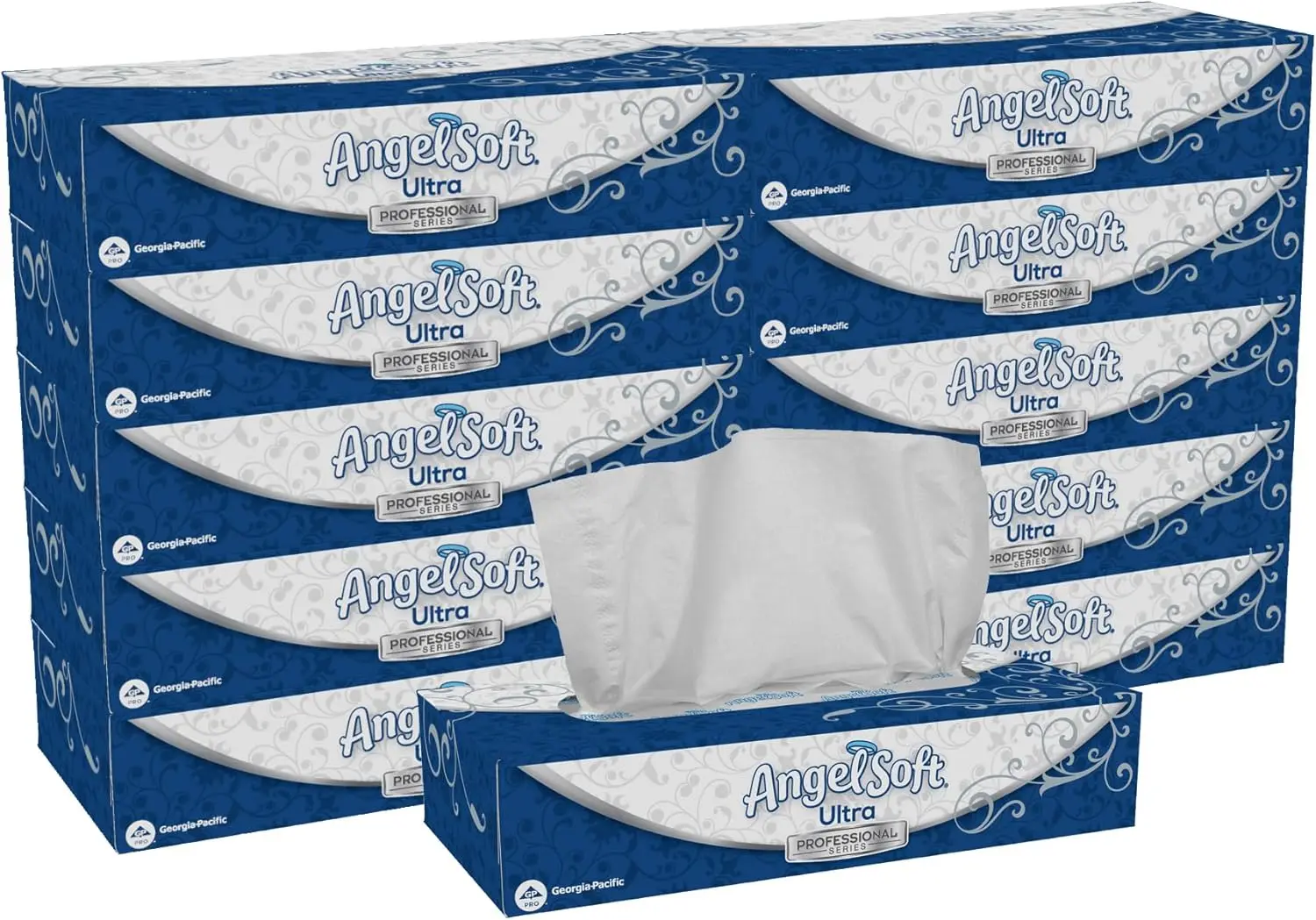 

Premium 2-Ply Facial Tissue, 126 Sheets Per Box, 10 Boxes Per Case for Professional Use