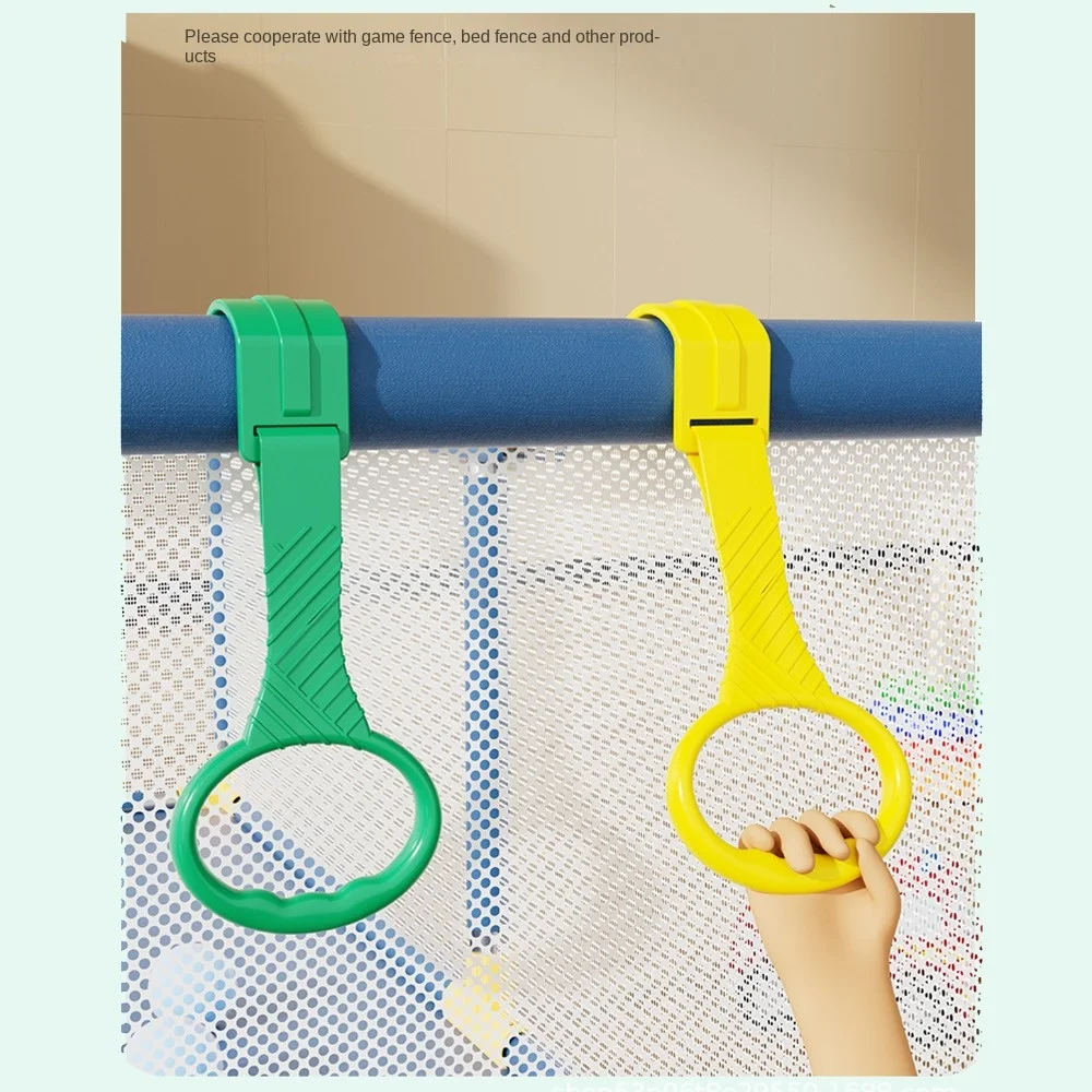 Learning Standing Pull Up Rings for Babys Nursery Rings Colorful Baby Crib Pull Up Rings Training Tool Plastic