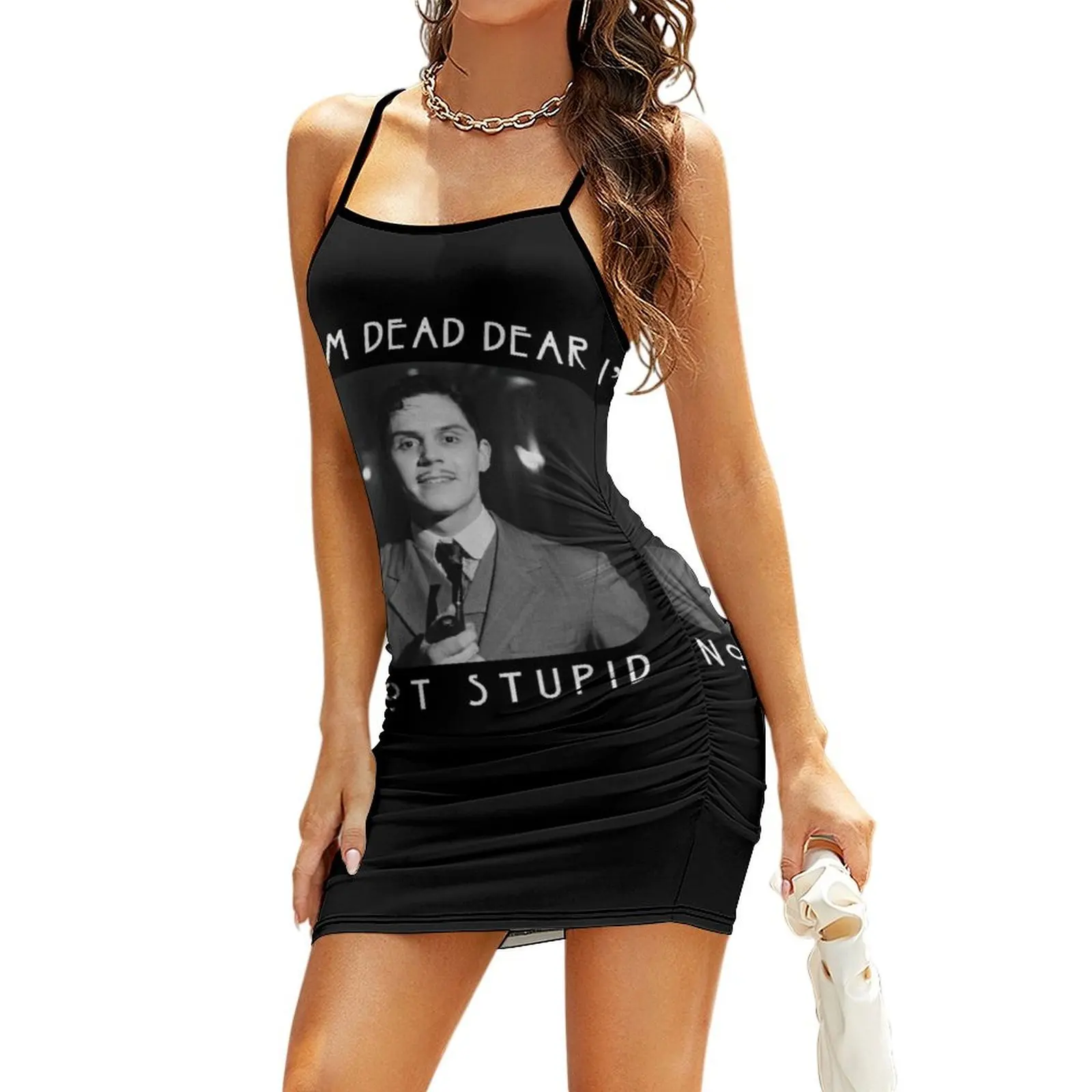 

I'm Dead Dear, Not Stupid Hotel Quote Mr. March Sling Dress Summer skirt women party dresses