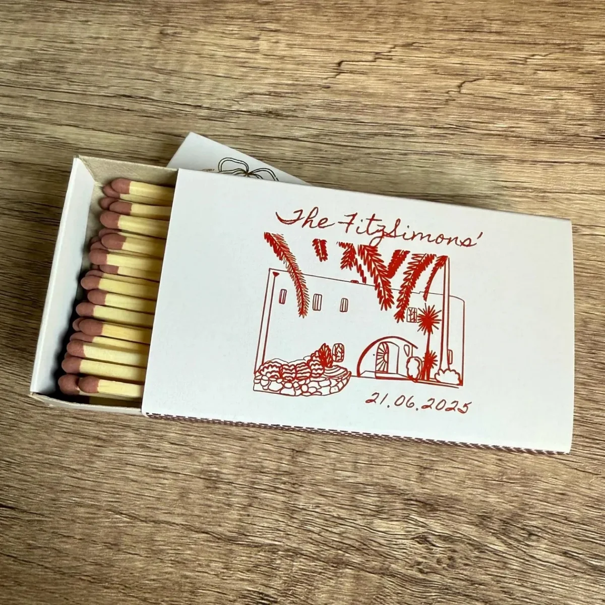 

Personalised Wedding Large Matchboxes Favours | Custom Match Boxes with Safety Matches | Unique Event Décor | All Artwork Includ