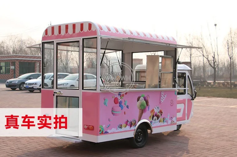 สินค้ามาใหม่! ขายร้อนที่กําหนดเอง 3.8m ยาวตู้อาหารออกแบบรถบรรทุกอาหารไฟฟ้ารถพ่วงไอศกรีมรถเข็นอาหาร