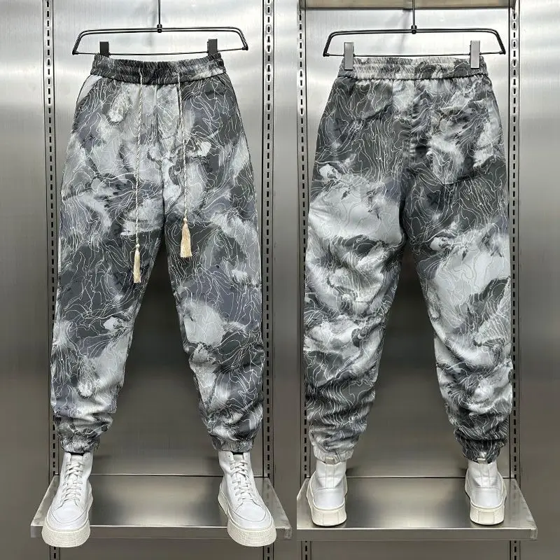 Calça cargo camuflada de várias cores masculina, calças harém, marca de corredores táticos militares, novo estilo, Y2K, 2024