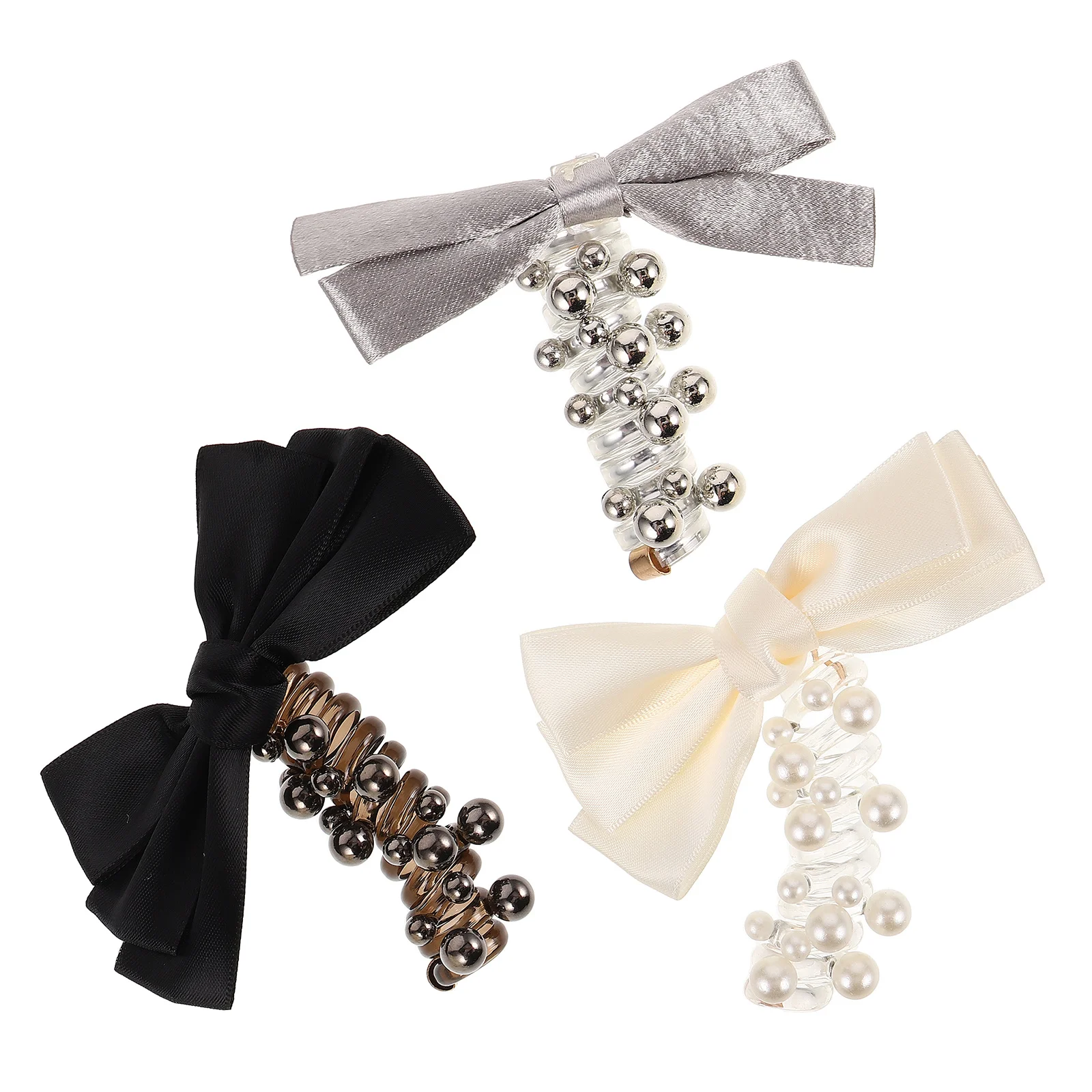 

1Set Bowknot Braided Telephone Wire Spiral Hairband Elastic No Damage Ponytail Holders Hair Accessories Women Girls Bubble