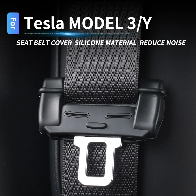 

Car Safety Seat Belt Buckle Cover For TESLA Model Y 3 Socket silicone Case Socket For Model 3 Anti Scratch Car seat accessories