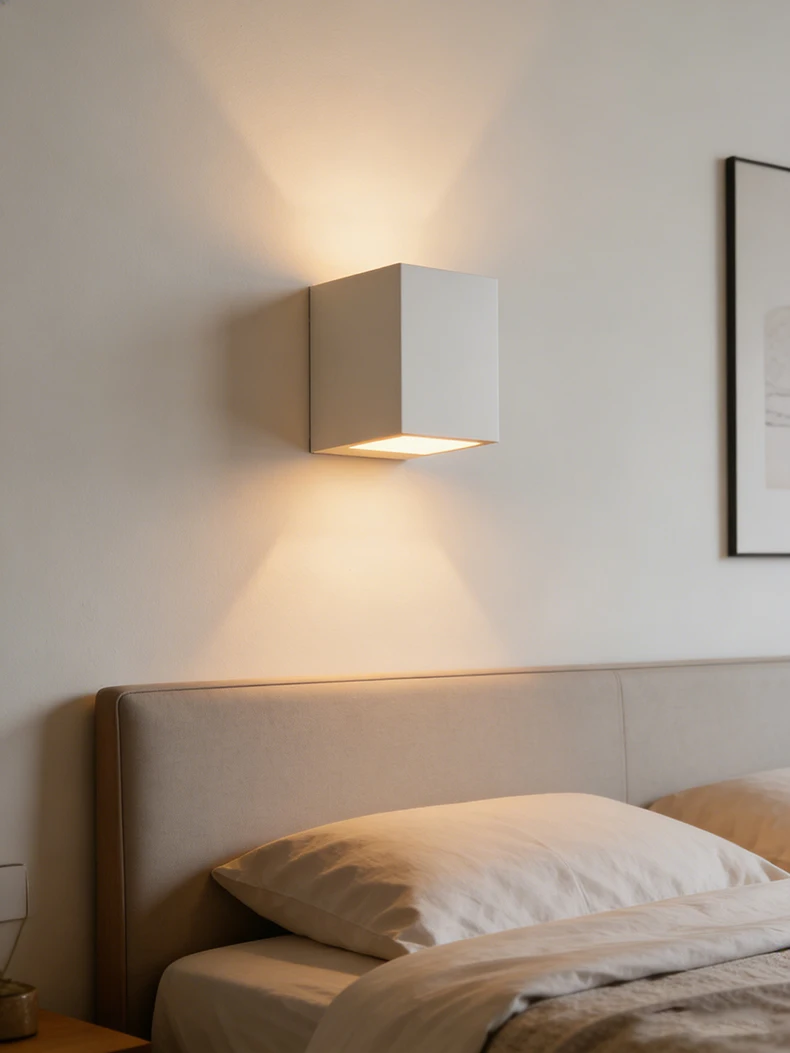 White Gypsum LED Wall Lamp Atmosphere Sconce