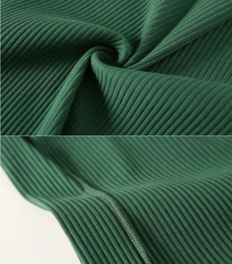  Jennie Green Shoulder Bared Short Sleeve T Shirt Refreshing Short Length Belly Bearing Top Women's Fashion Summer Wear