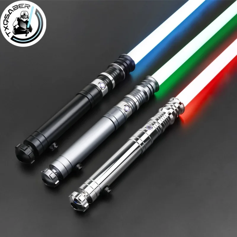 

TXQSABER NeoPixel Световой меч Управление жестами Джедай Металлическая рукоять 16 Soundfont 22 Световой эффект Force Blaster Лазерный меч Светящаяся игрушка