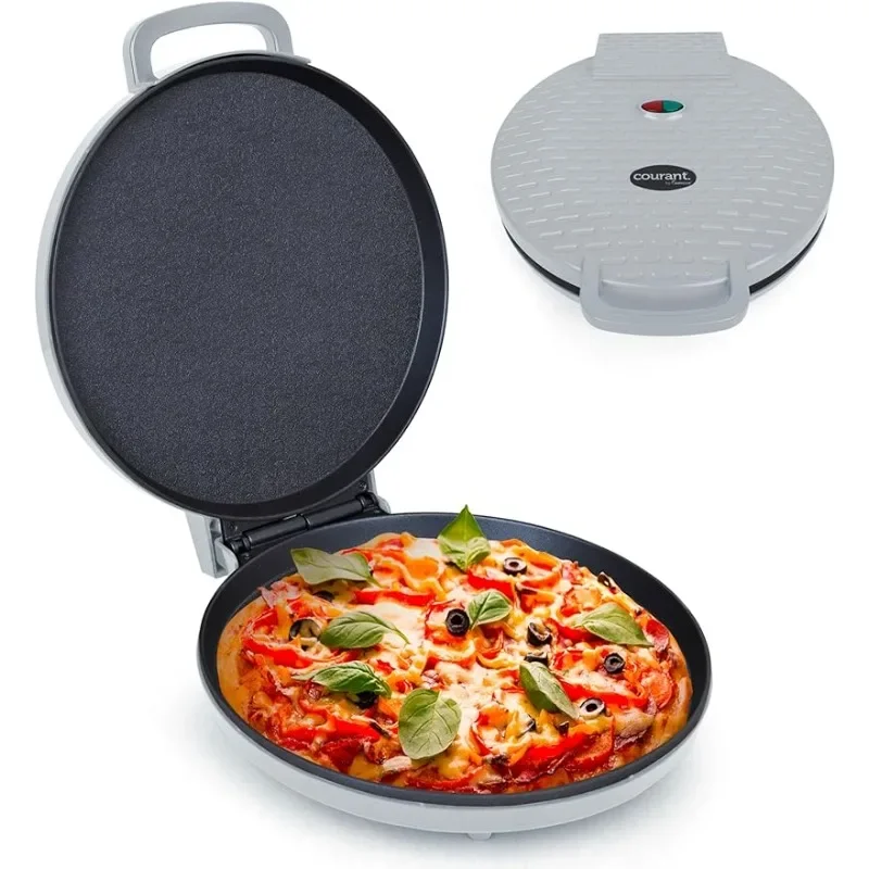 

Pizza Maker 12-inch Pizzas Machine, Newly improved Cool-touch Handle Non-Stick plates Pizza oven & Maker, Electric Countertop