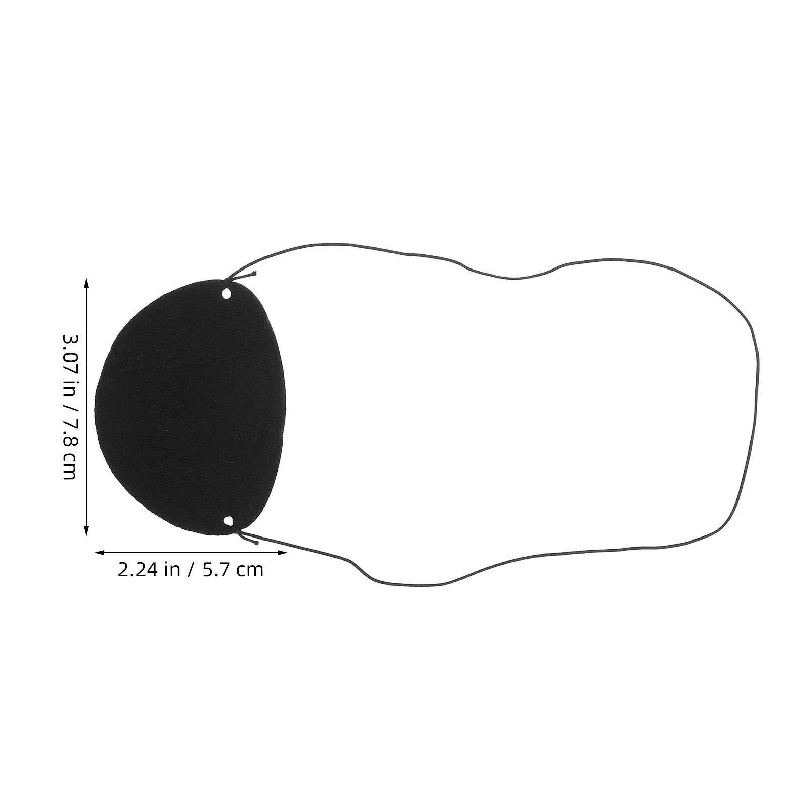 96 قطعة من رقع عين القراصنة من اللباد للهالوين، رقعة عين واحدة للبالغين، حزام مطاطي، مستلزمات الحفلات التنكرية