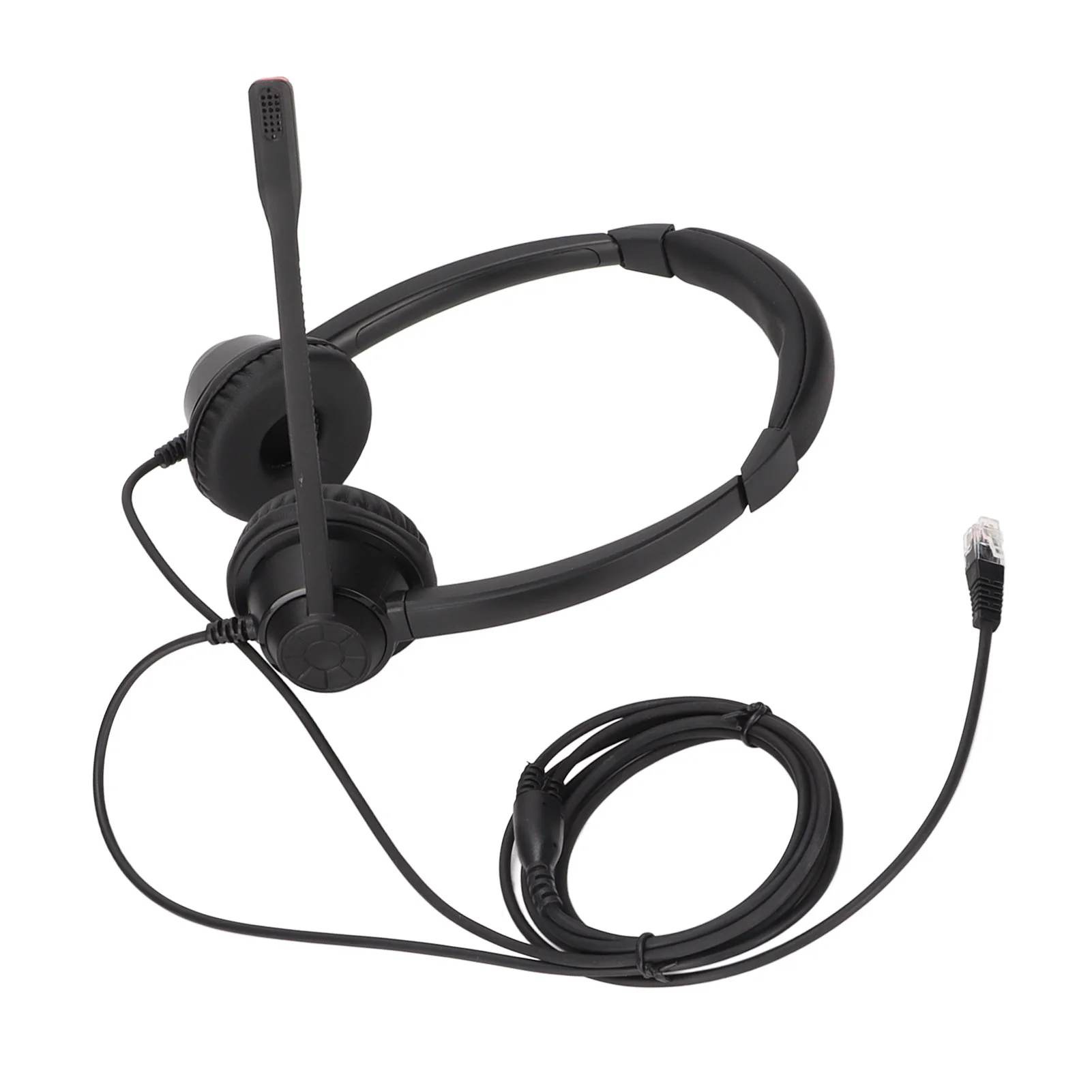 RJ9 Telephone Headset Noise Cancelling Binaural Corded Cell Phone Headphone with Mic for VOIP Phone Landline Telephone Headphone - Imagen 6