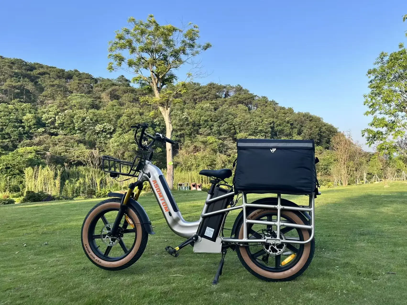 With shelves Electric bike Electric bike 750W motor 48v30ah lithium Battery E-bike 20 inch tire mountain off-road Transportable