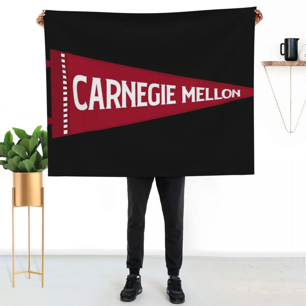 

Carnegie Mellon Throw Blanket Warm Accent Blanket for Living Room Decoration