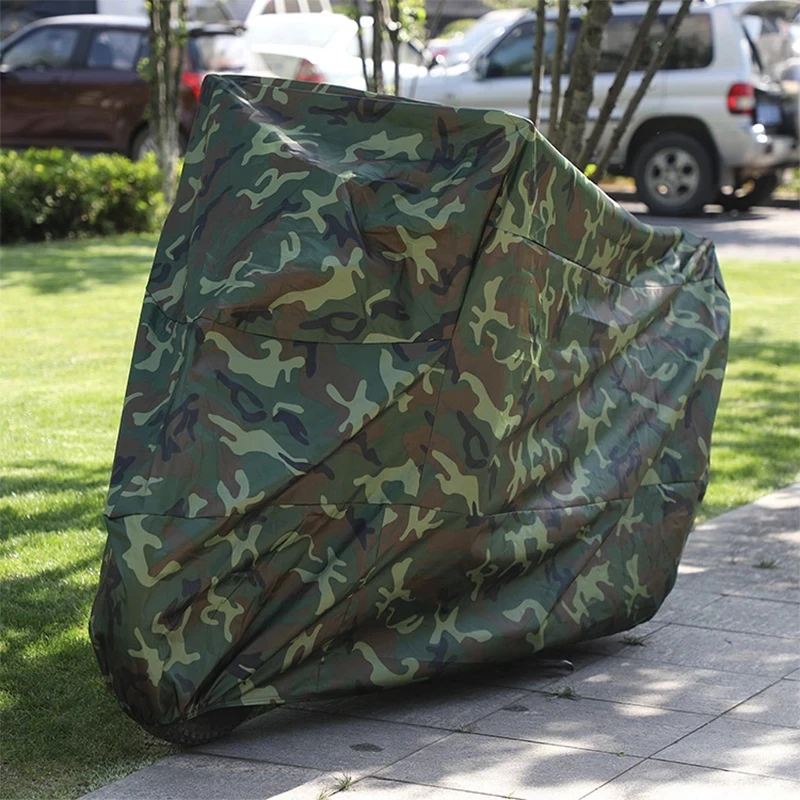 Universal Waterproof Rain Dustproof 190T Camouflage Motorcycle Protector Case Cover Outdoor Motorbike Scooter Covers