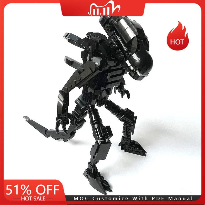 

482 Parts Technology Security Droid Model MOC Building Blocks Bricks DIY Creative Assembly Educational Toys Set Birthday Gifts