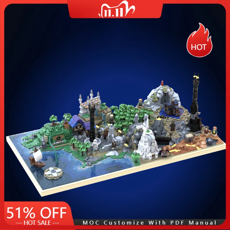 

5315 Parts Famous Movie Terrain Map MOC Custom Building Blocks Model DIY Assembly Bricks Toy For Kids And Adults Christmas Gifts