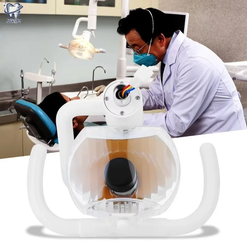Dental Halogen Lamp 50W Adjustable LED Oral Surgery Cold Light Multi-Angle Dentist Unit Chair Platform Clean Teeth Lamp