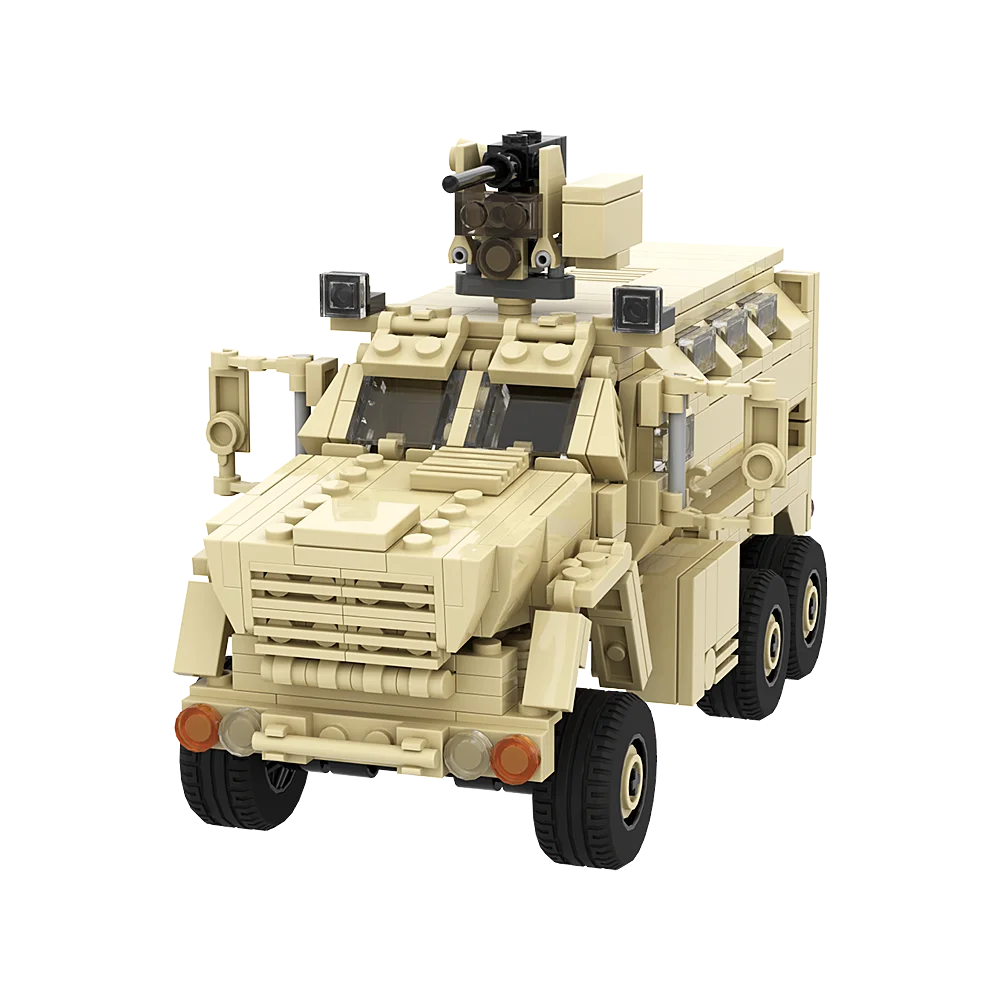 MOC Military Vehicle Serie Bricks BAE Systems Caiman w. CROWS Tank Mine-resistant Ambush Protected Building Block Toys