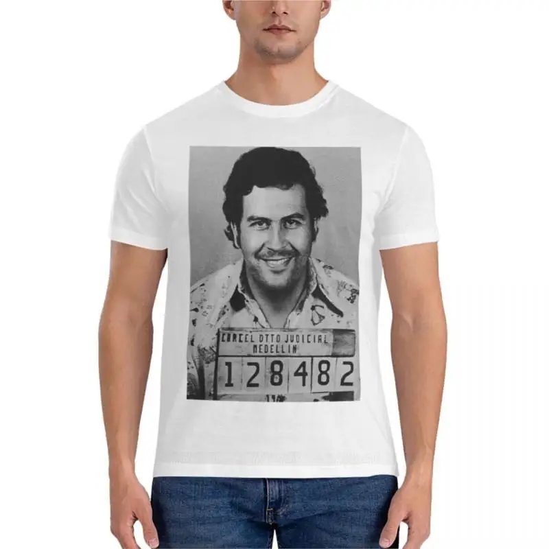 

Pablo Escobar Mugshot Fitted T-Shirt mens clothing men's short sleeve t shirts Men's cotton t-shirt