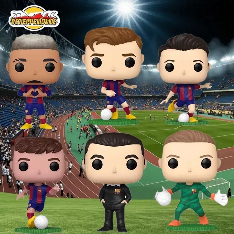 Funko Barcelona serie figura de acción de Anime Ter Stegen Raphinha Gavi Pedri Xavi Q versión Global limitada estatua muñecas modelo Juguetes