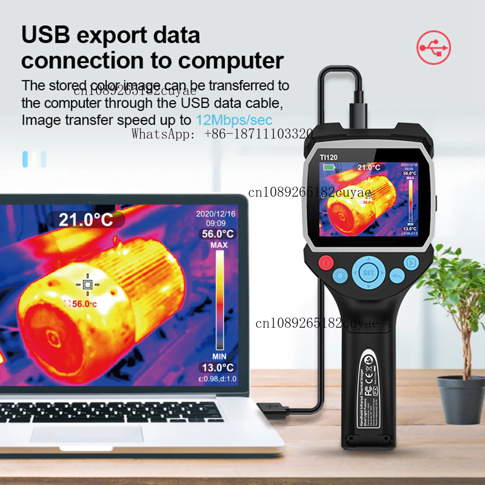 Camera High Resolution Thermal Imager Ti20 Infrared Thermal Imager Circuit Industrial Testing Temperature Thermal