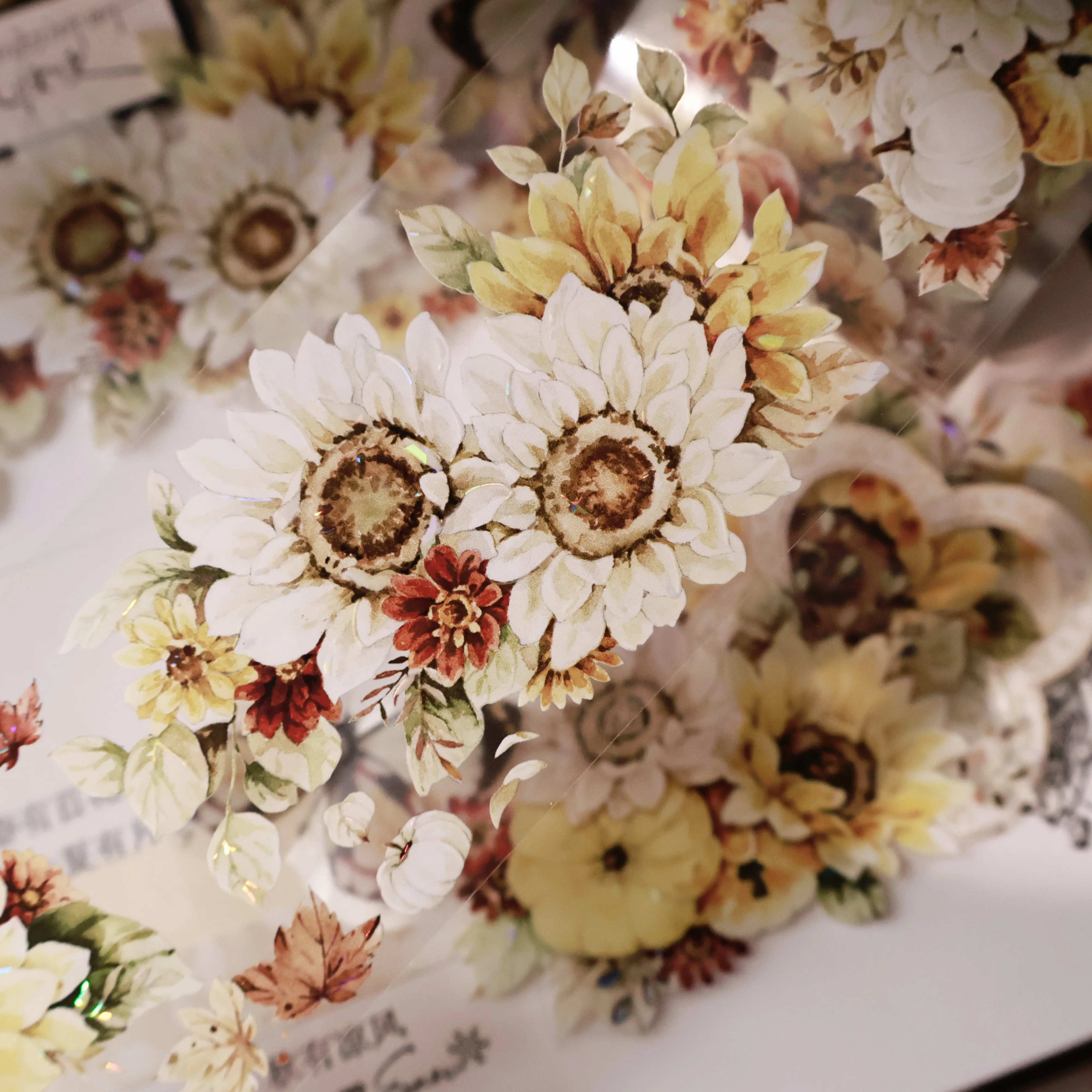 

Золотая пшеничная поле васи лента подсолнечник цветок журнал ПЭТ коллаж скрапбукинг