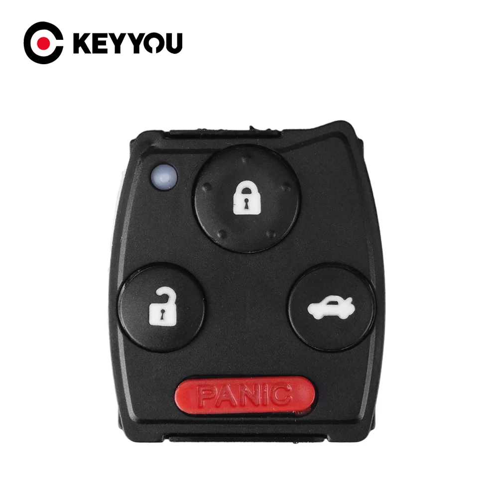 KEYYOU per Honda Accord berlina pilota Car Key Shell Kit Pad in gomma portachiavi remoto 2/3 pulsanti custodia per auto Fob