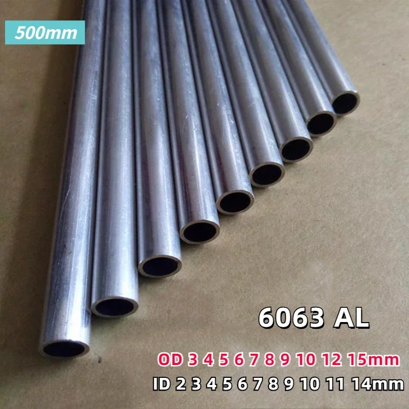 

4/8PCS 6063 Aluminum Alloy Round Tube 3 4 5 6 7 8 9 10 12 15mm OD 2 3 4 5 6 7 8 9 10 11 14mm ID 500mm Length Aluminium Pipe