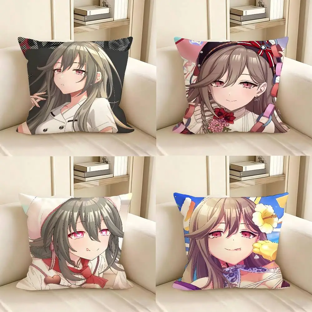 1pc Kawaii D4DJ Date-chan Pillow Case Fashion Square Pillowcase Bedroom Sofa Room Ins Decoration Leisure