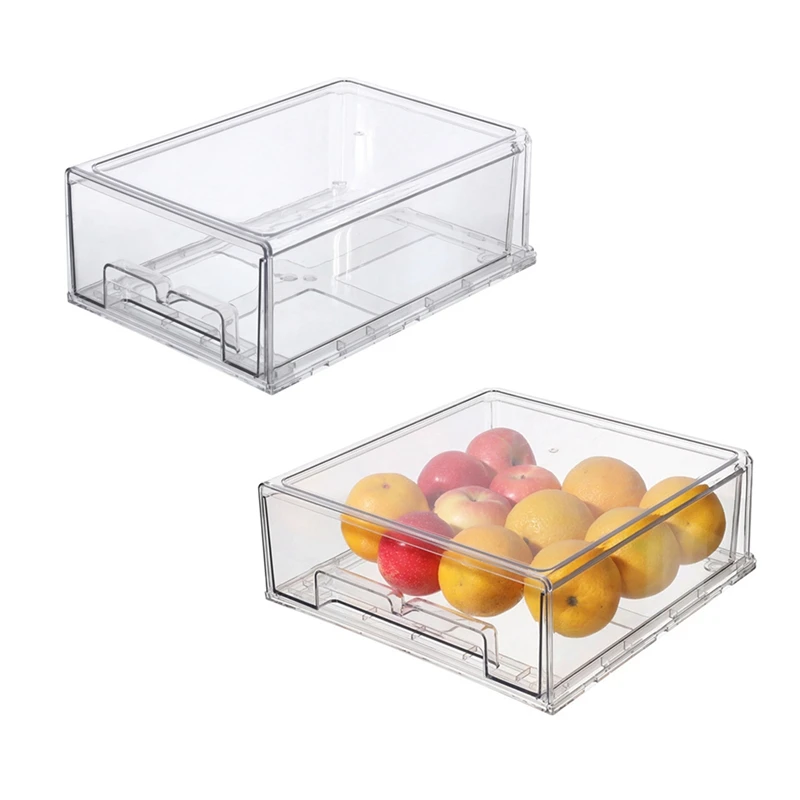 

Refrigerator Drawers Stackable Fridge Organizer Bins For Refrigerator Organizers And Storage