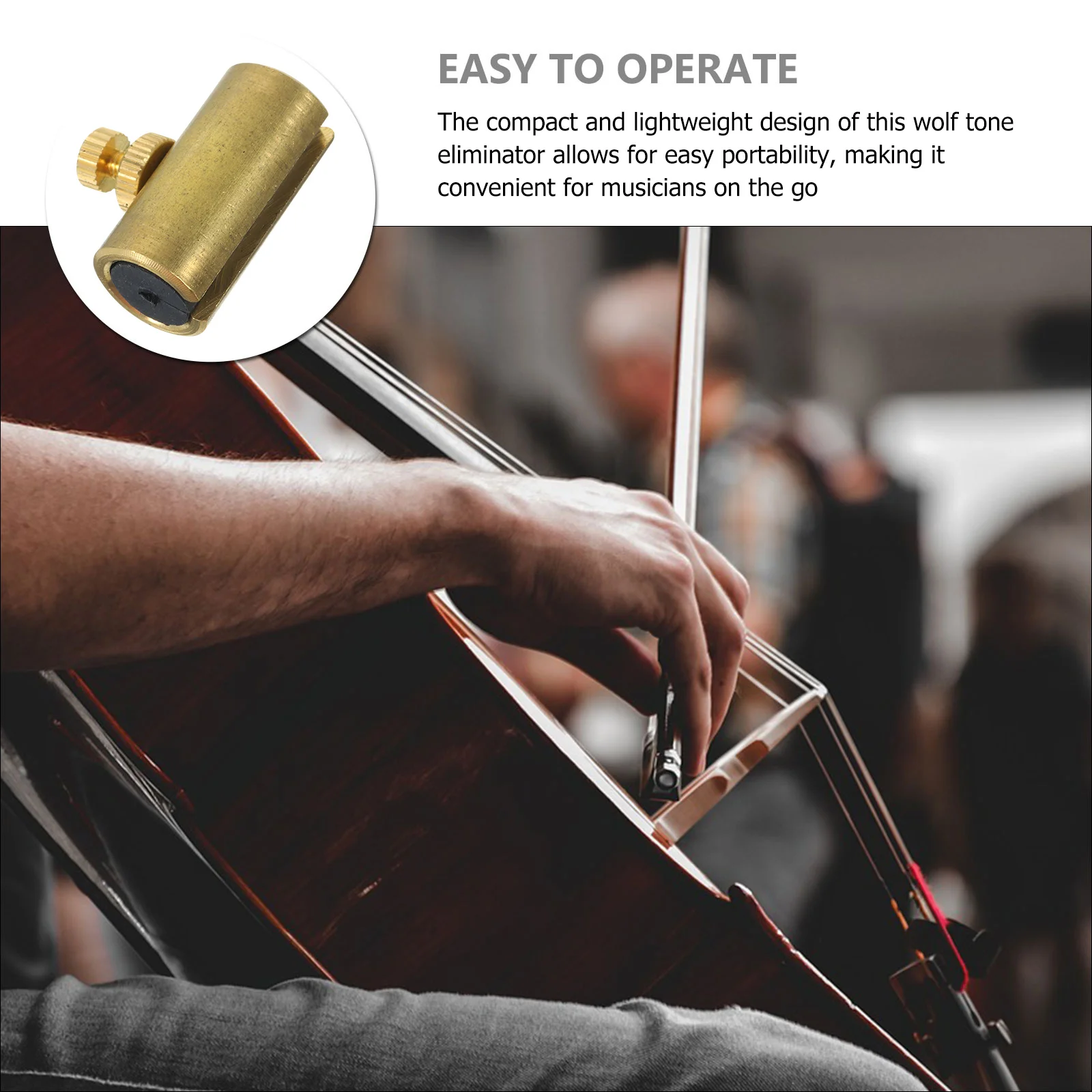 

Violin Wolf Tone Metal Durable Mute Suppressor Easy Install Violin Accessory Noise Remove Wolf Tone Mute