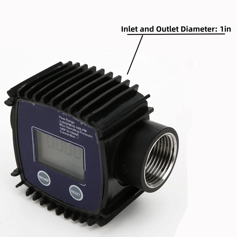 Water Flow Meter, 1 Inch Internal Thread Flow Meter, Digital Display Water Flow Sensor 10-100 Liters/Min, For Petroleum