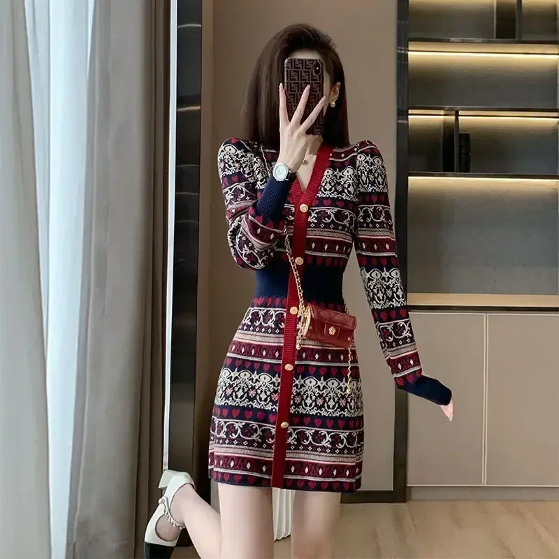 A Line Woman Knitted Dress Short Crochet Dresses for Women Korean Style Extreme Mini Hot On Promotion Elegant and Beautiful G X