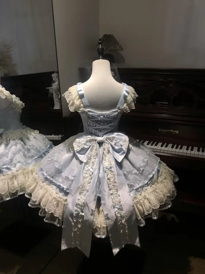 Abiti Lolita di alta qualità per ragazze Kawaii Design originale Nuovo stile balletto JSK Abito con cinturino Morbido regalo per costumi cosplay per ragazze