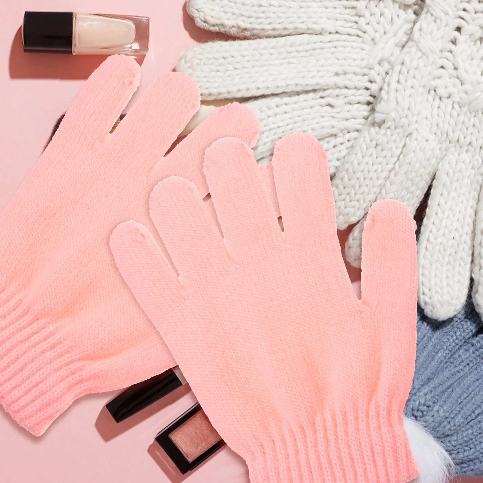 

6Pairs Stable Material Mittens No Peculiar Smell Supple Warm Children Gloves Winter Indoor Outdoor Fun Mittens