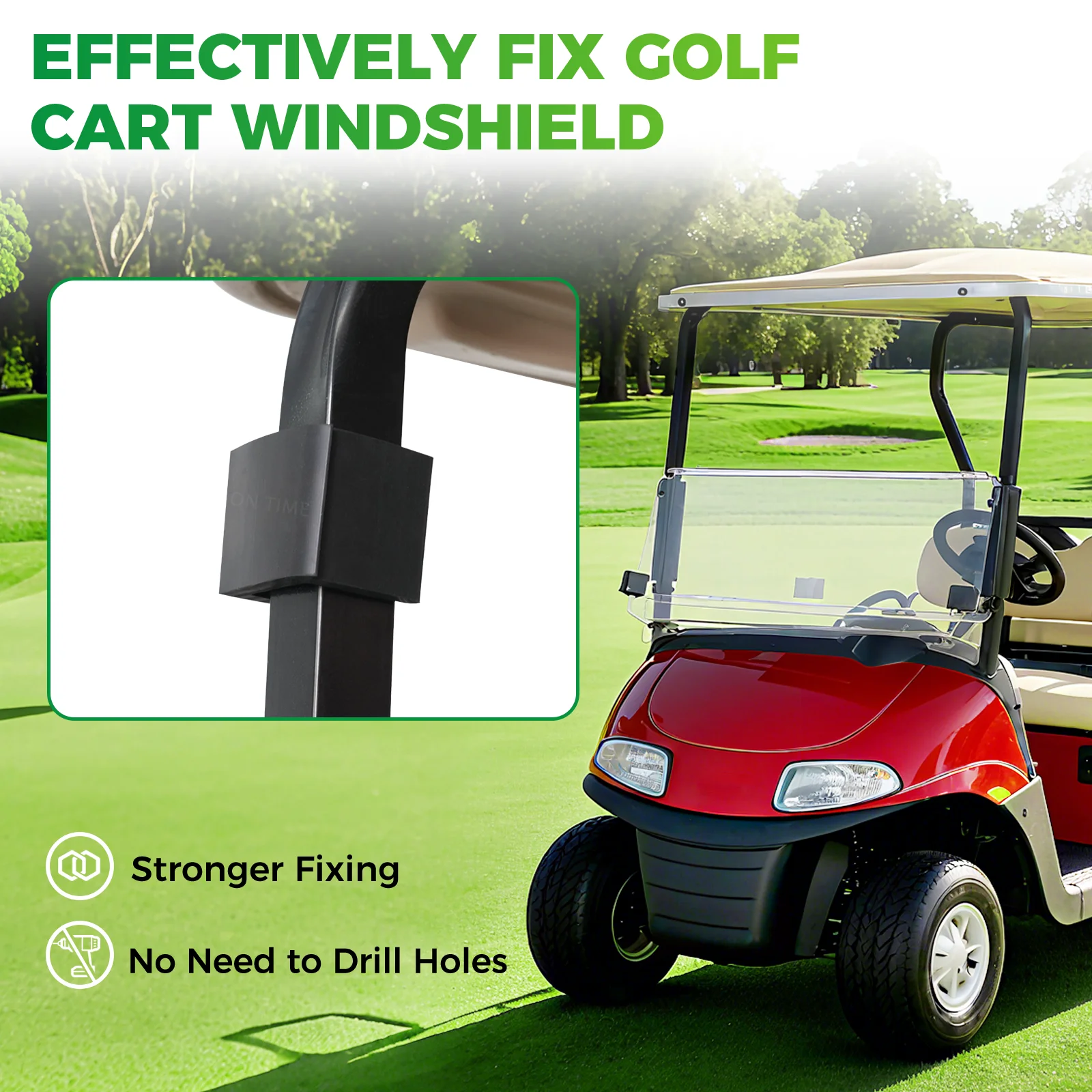 Golf Cart Windshield Rubber Sash Clip Kits For EZGO RXV  2008-UP OEM 603198 603201 603852 604116 604115