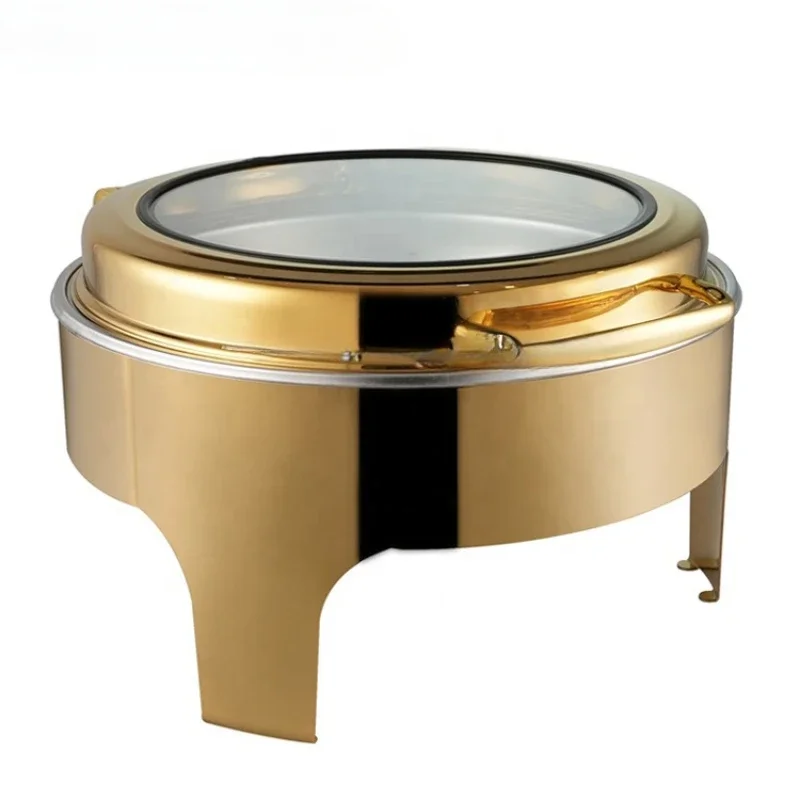 hotel supplies 201 stainless steel buffet food warmer luxury gold hotel chafing dishes for catering