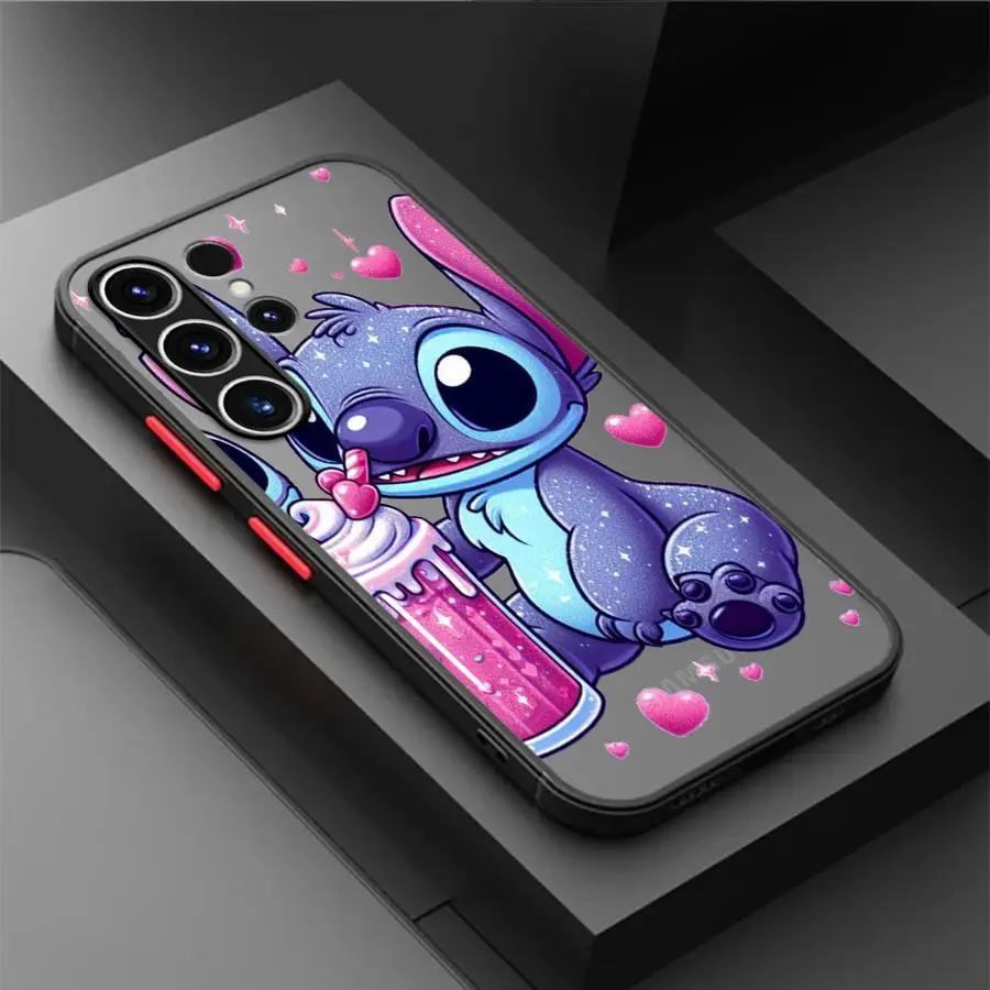 Disney Stitch Matte Case For Samsung Galaxy S24 S22 S23 S20 S21 FE S10 S24 Plus Capa Note 20 Ultra 10 Lite Phone Fundas image 4
