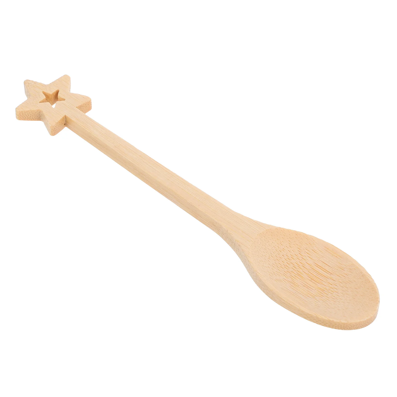 

Star Design Bamboo Spoons Multifunctional Ice Cream Coffee Rice Seasoning Scoops Easy Clean Lightweight Comfortable Grip