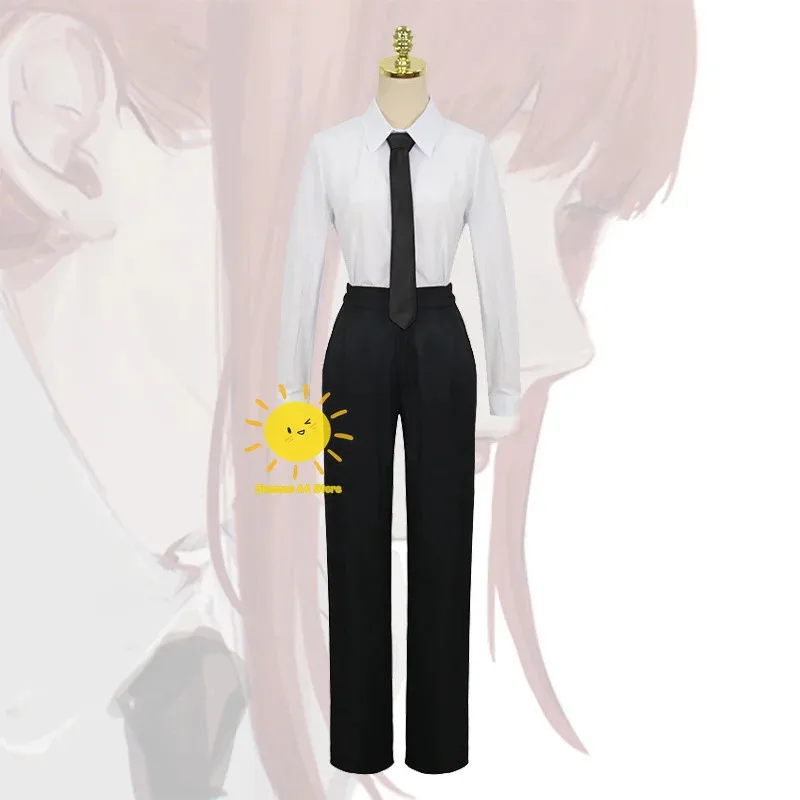 アニメマキマコスプレチェーンソーマンコスプレ衣装マキマ制服トレンチコートネクタイかつらハロウィンカーニバルパーティー Cos 女性女の子
