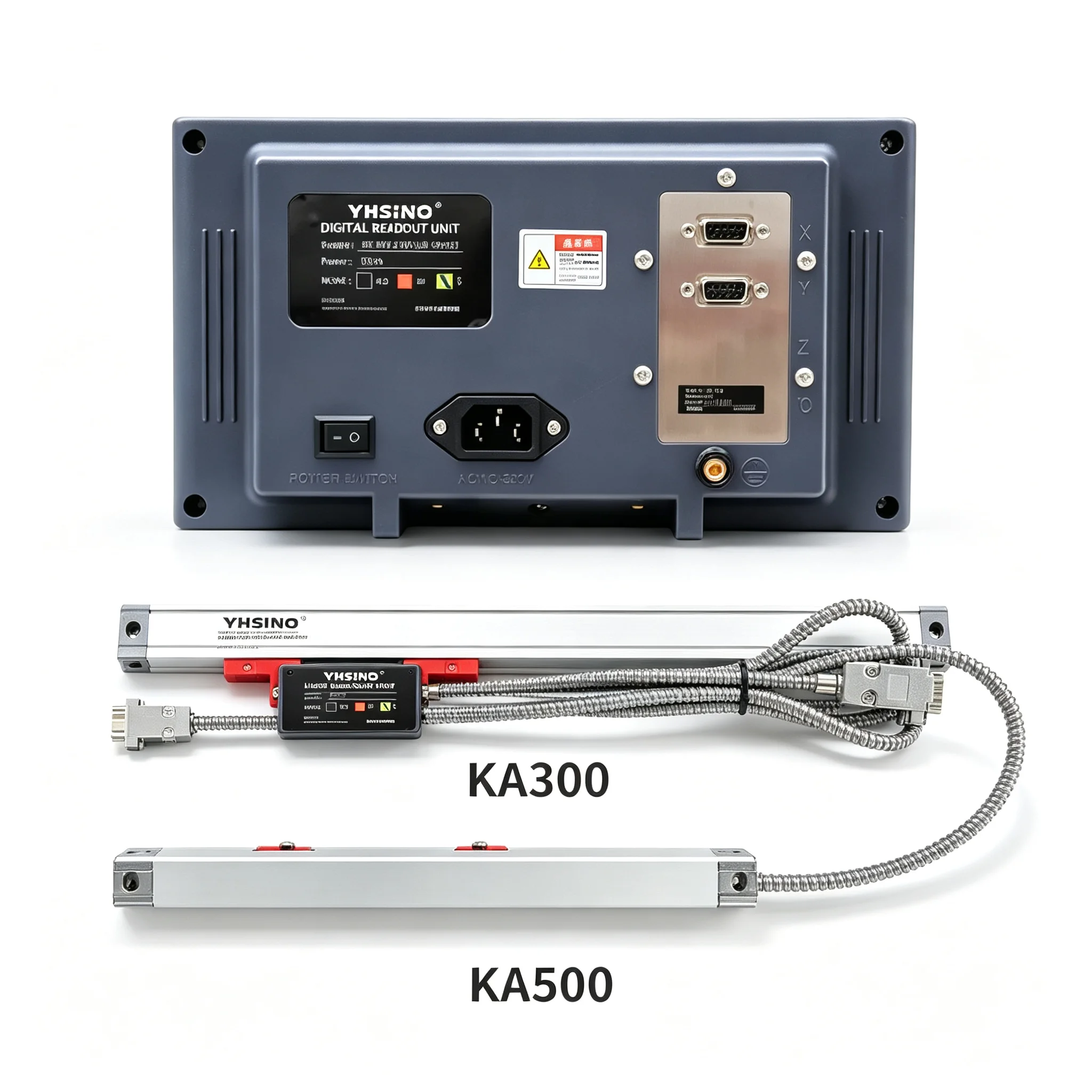 YH200-2 2 Axis Digital Readout DRO Kit KA500 KA300 Linear Scale Complete Set for Milling Lathe Machine