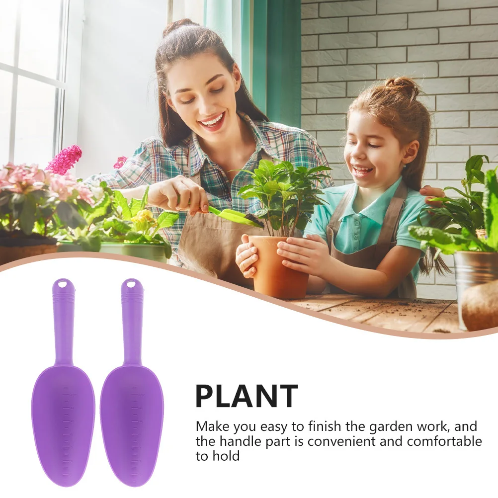 2 Stück Leichte Kunststoff-Gartenschaufeln zum Pflanzen, Unkrautjäten, Balkon-Kultivieren, Haushaltsschaufel für Gartenarbeit