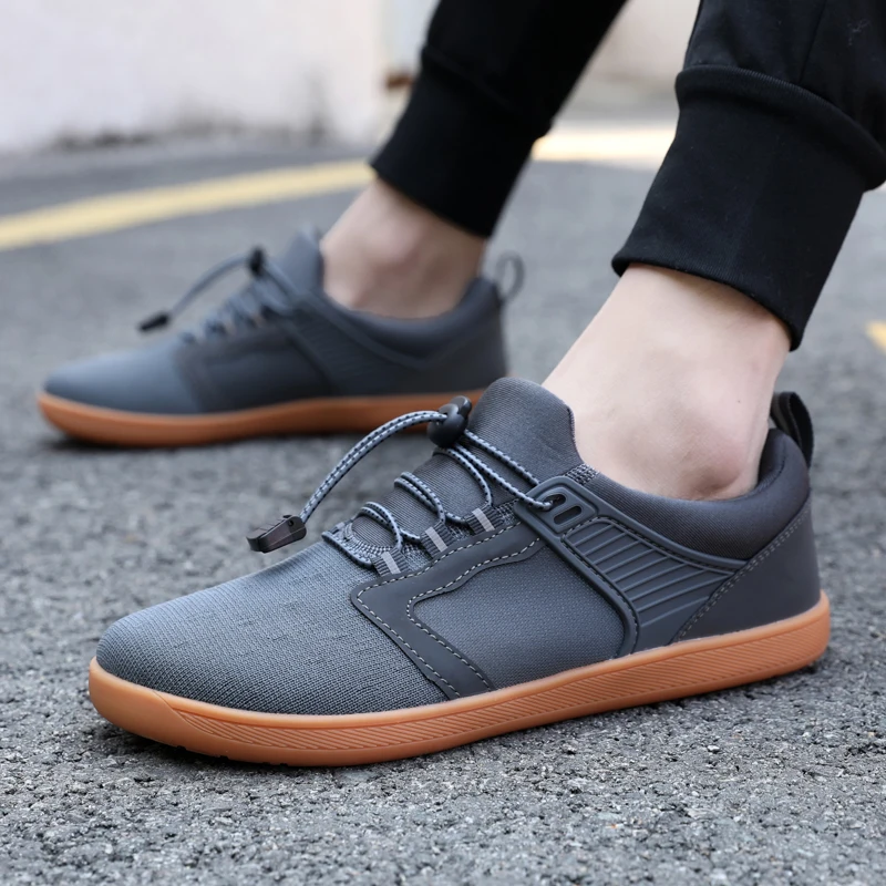 Sneakers larghe da uomo Zero Drop Sole rilassamento ottimale Cross-Trainer da uomo scarpe a piedi nudi e minimaliste Zero Drop Sole punta larga Box